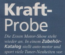 Vorbericht zur Motor Show Essen